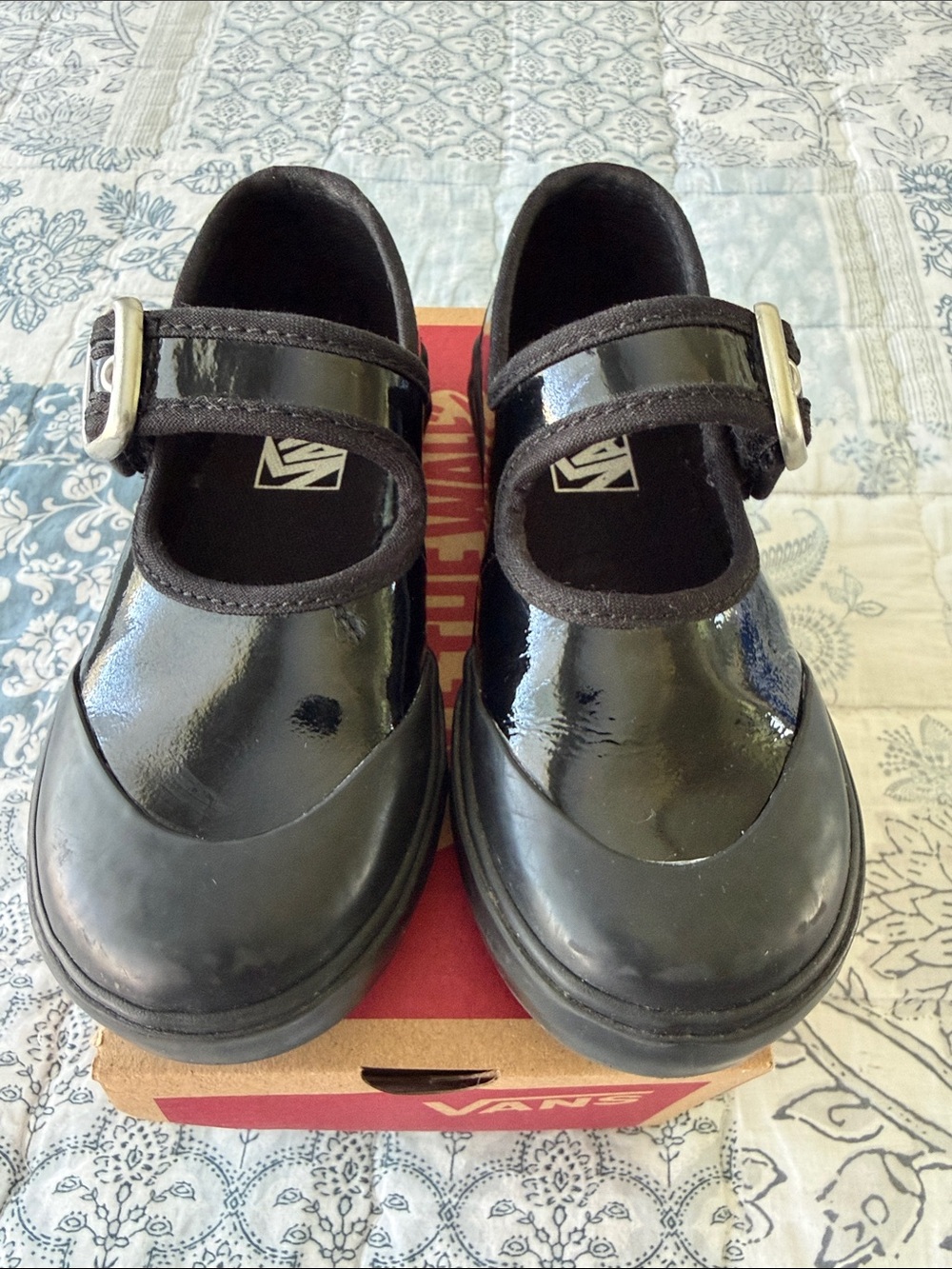 Vans Black Patent Mary-Jane Buckle Shoes - Picture 2 of 6